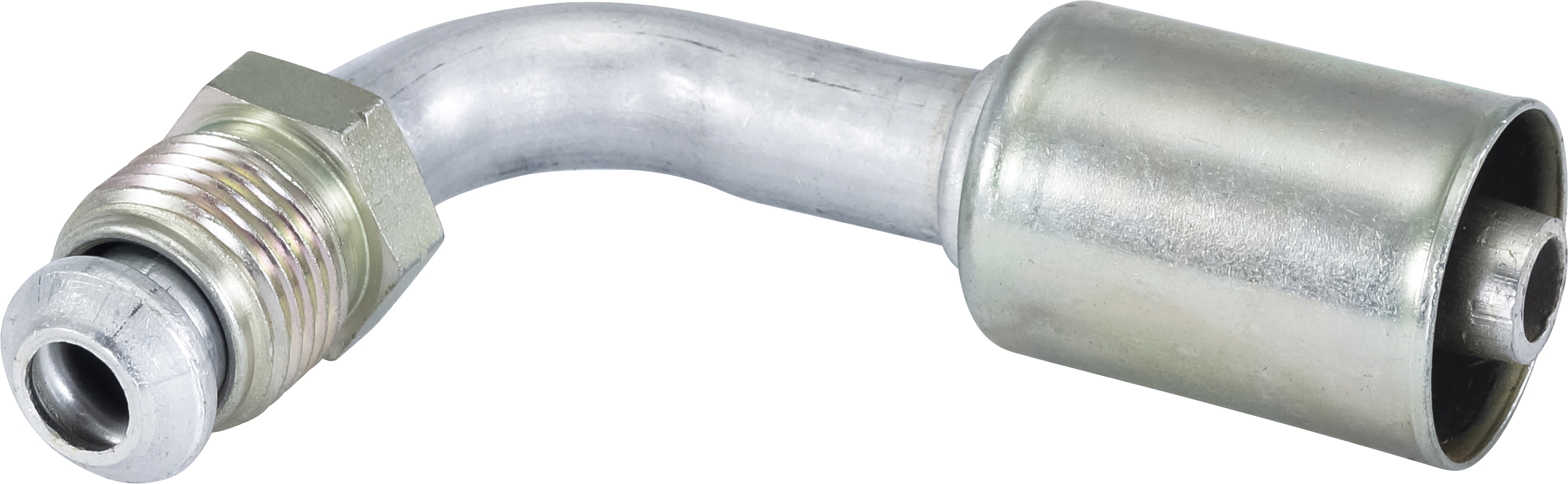 HOSE FITTING, BEADLOCK, MF, 90 DEG, #8, ALUMINIUM, STANDARD