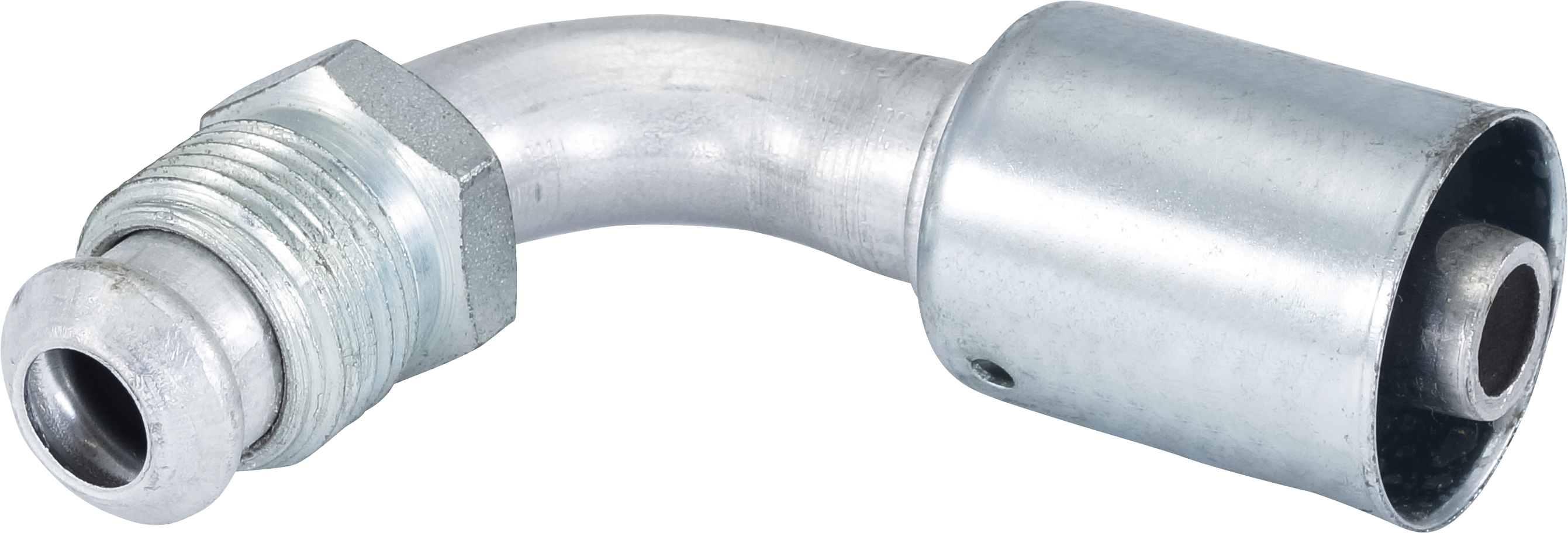 HOSE FITTING, BEADLOCK, MF, 90 DEG, #10, ALUMINIUM, STANDARD