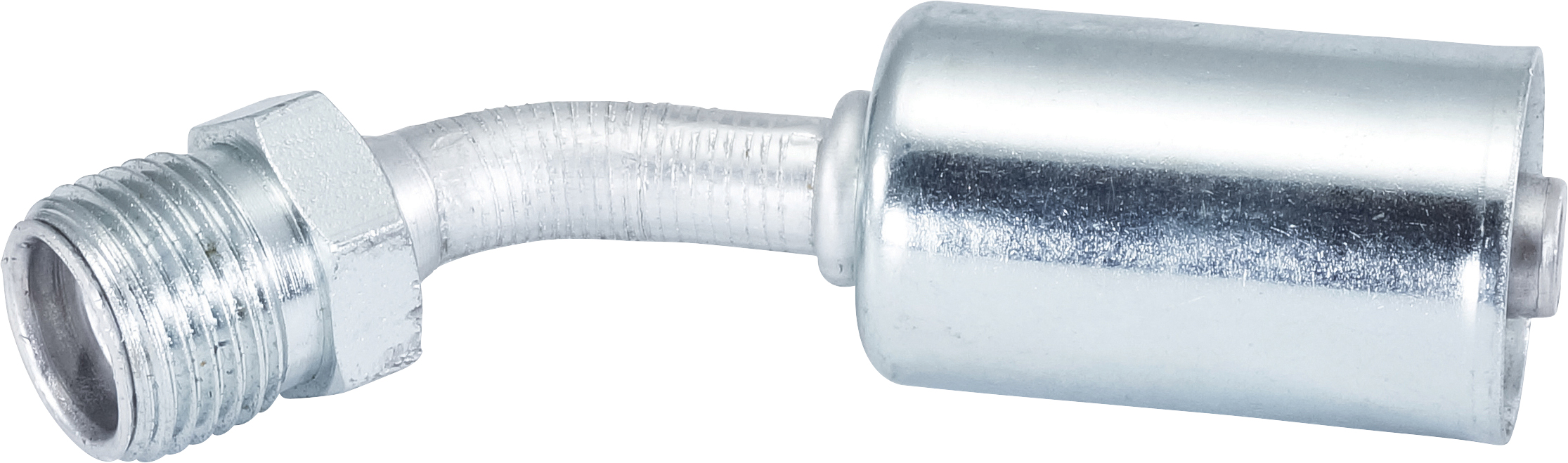 HOSE FITTING, BEADLOCK, MIO, 45 DEG, #6, ALUMINIUM, STANDARD