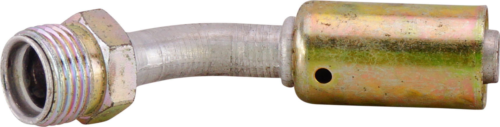 HOSE FITTING, BEADLOCK, MIO, 45 DEG, #8, ALUMINIUM, REDUCED