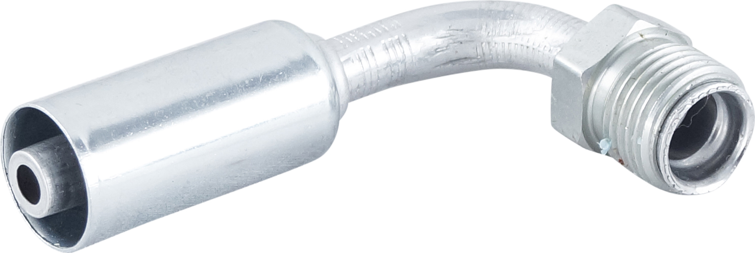HOSE FITTING, BEADLOCK, MIO, 90 DEG, #6, ALUMINIUM, REDUCED
