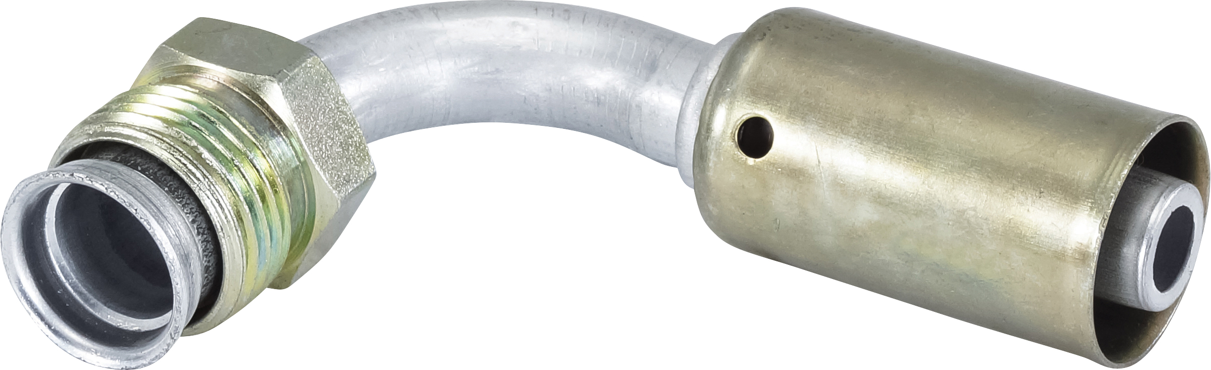 HOSE FITTING, BEADLOCK, MIO, 90 DEG, #8, ALUMINIUM, REDUCED