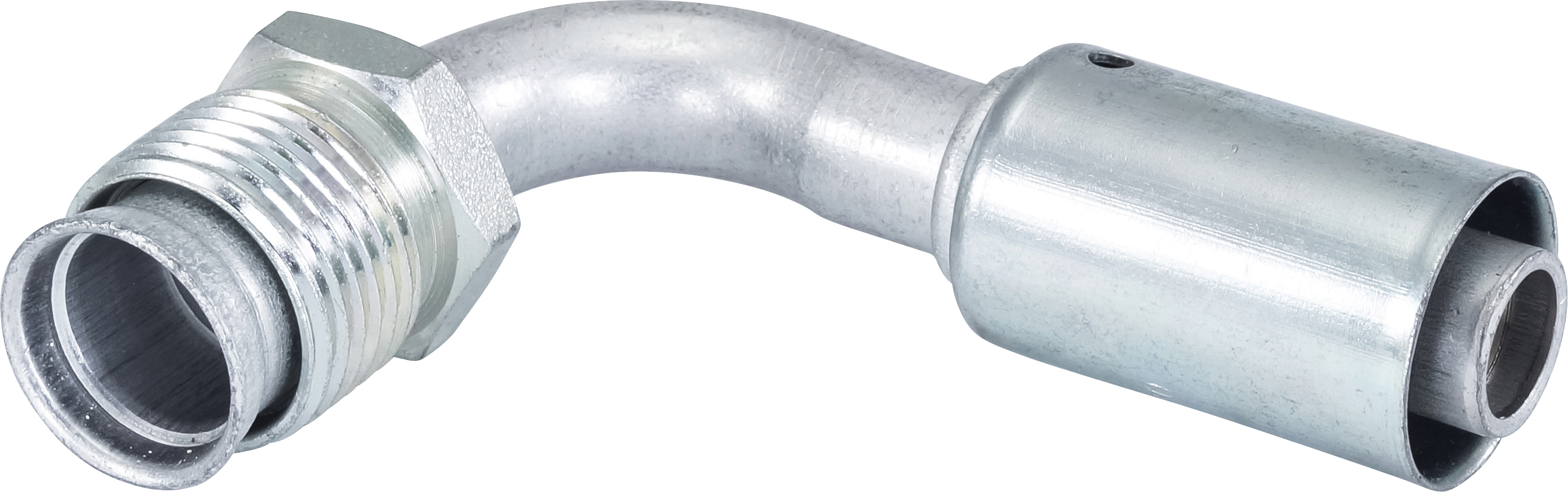 HOSE FITTING, BEADLOCK, MIO, 90 DEG, #10, ALUMINIUM, REDUCED