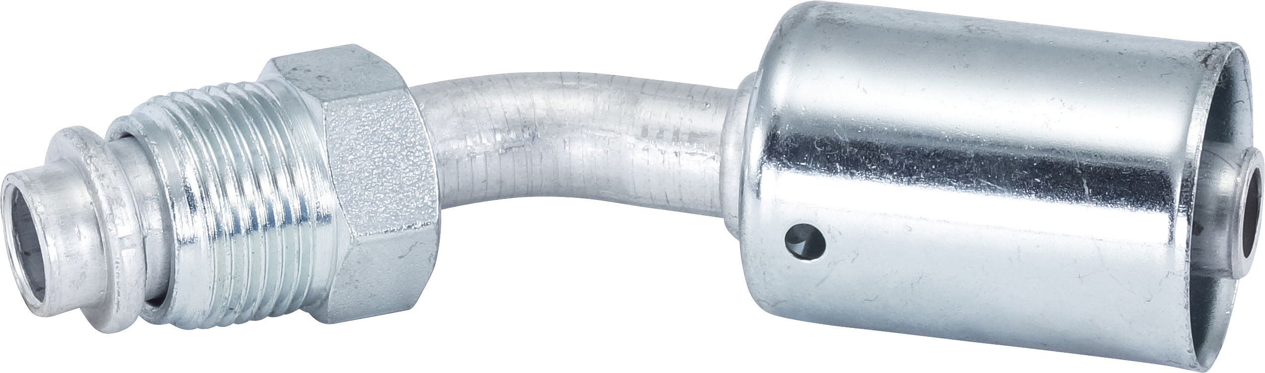 HOSE FITTING, BEADLOCK, MOR, 45 DEG, #8, ALUMINIUM, STANDARD