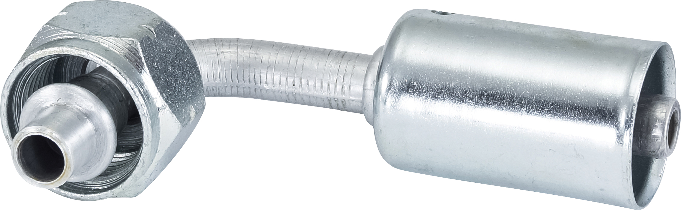 HOSE FITTING, BEADLOCK, FOR, 90 DEG, M16, #6, ALUMINIUM, STANDARD, METRIC