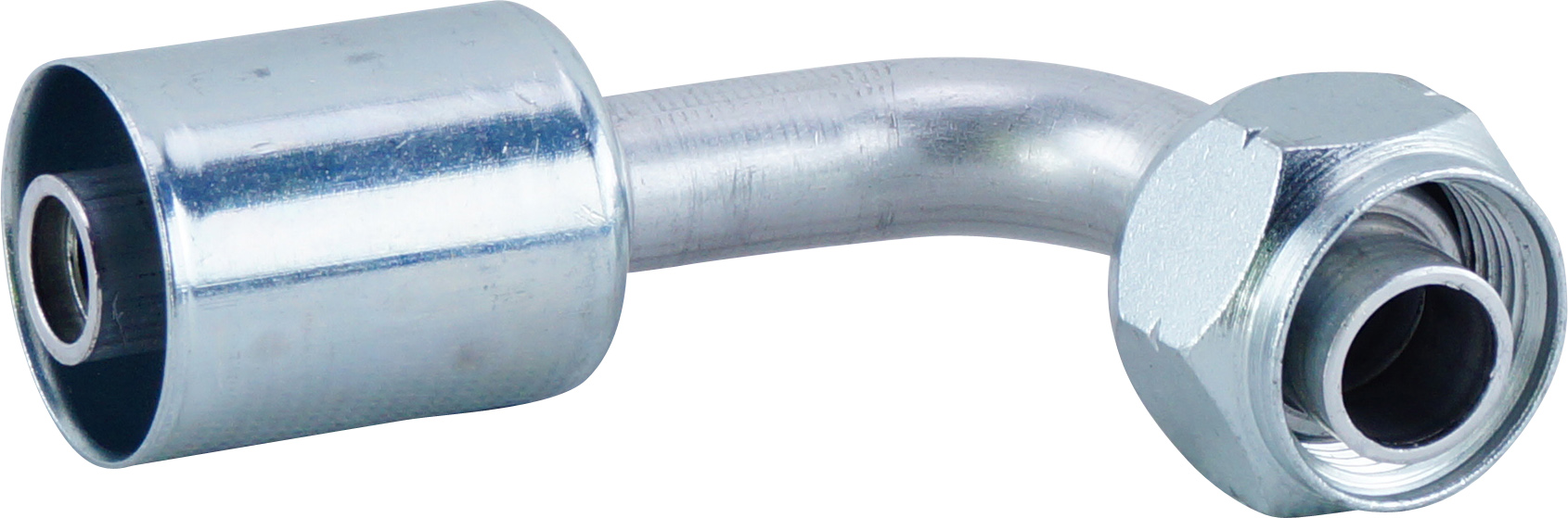 HOSE FITTING, BEADLOCK, FOR, 90 DEG, M22, #10, ALUMINIUM, STANDARD, METRIC