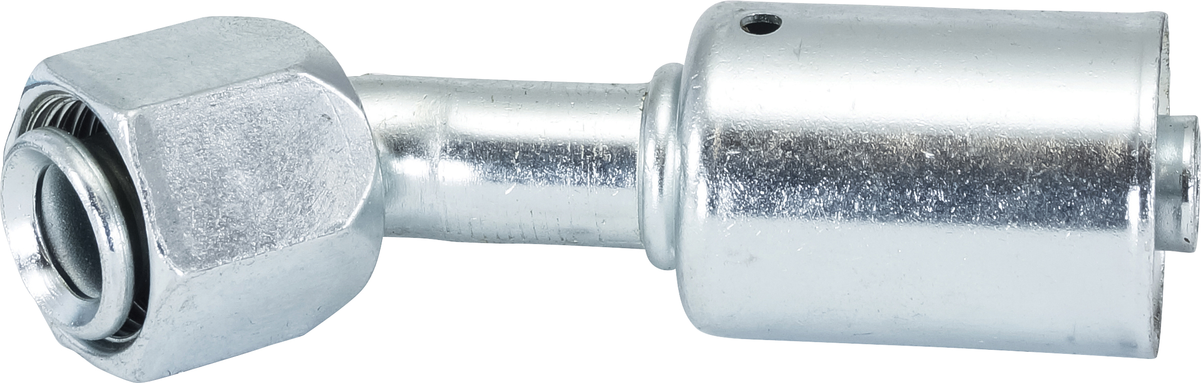 HOSE FITTING, BEADLOCK, FF, 45 DEG, #8, STEEL, STANDARD
