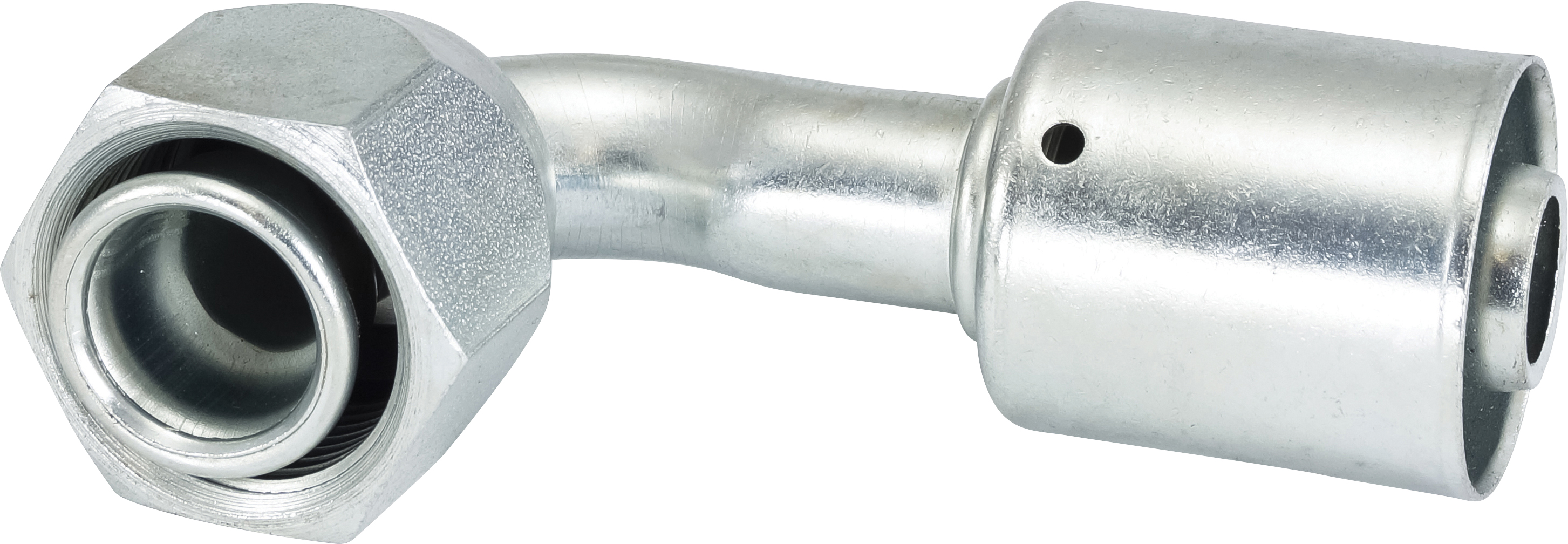 HOSE FITTING, BEADLOCK, FF, 90 DEG, #12, STEEL, STANDARD