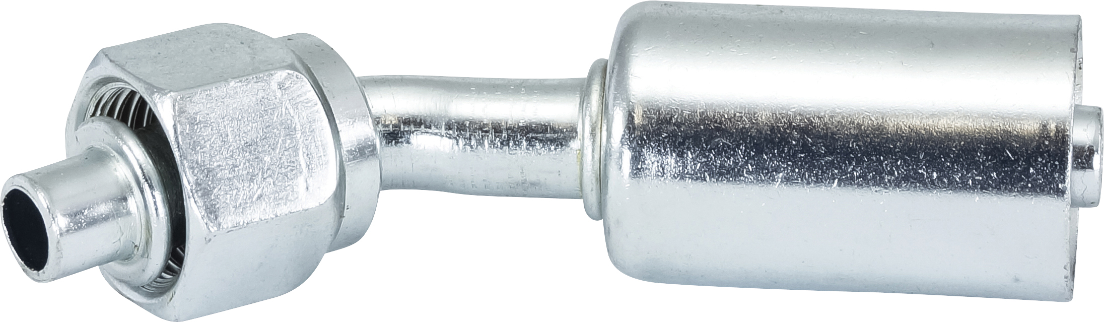 HOSE FITTING, BEADLOCK, FOR, 45 DEG, #6, STEEL, STANDARD