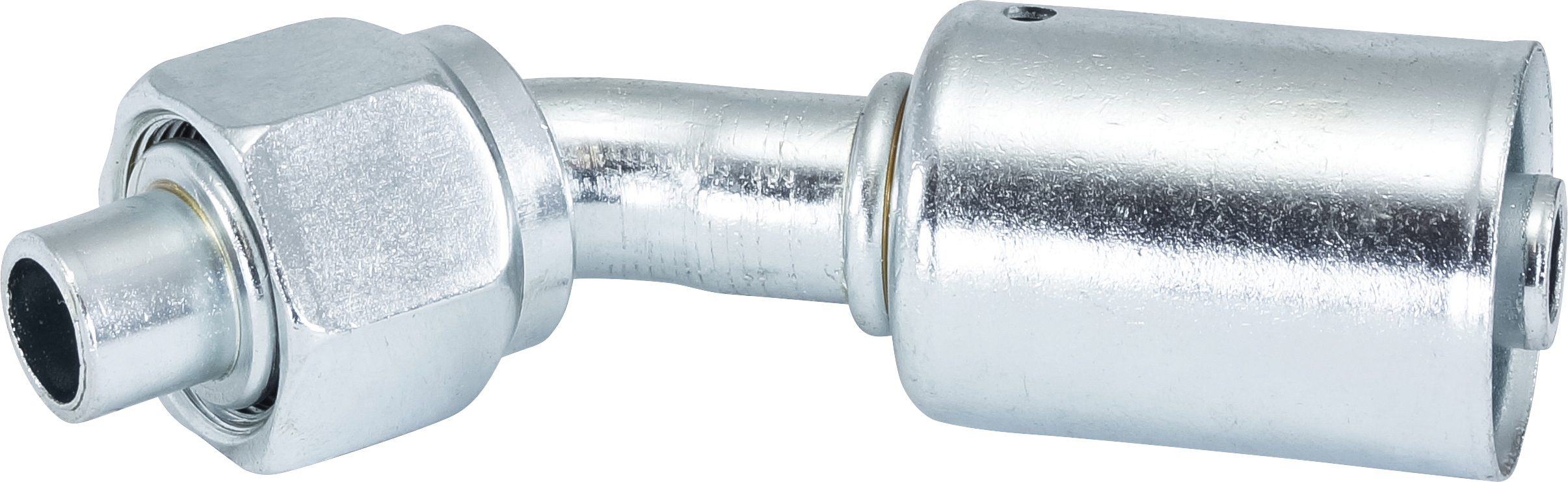 HOSE FITTING, BEADLOCK, FOR, 45 DEG, #8, STEEL, STANDARD