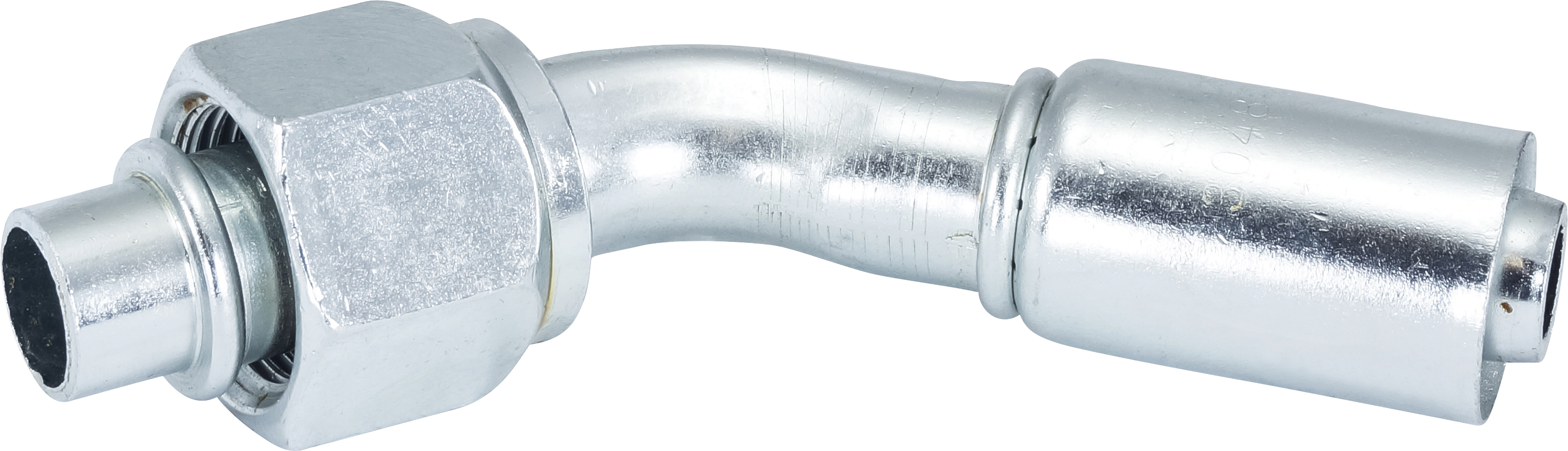 HOSE FITTING, BEADLOCK, FOR, 45 DEG, #10, STEEL, REDUCED