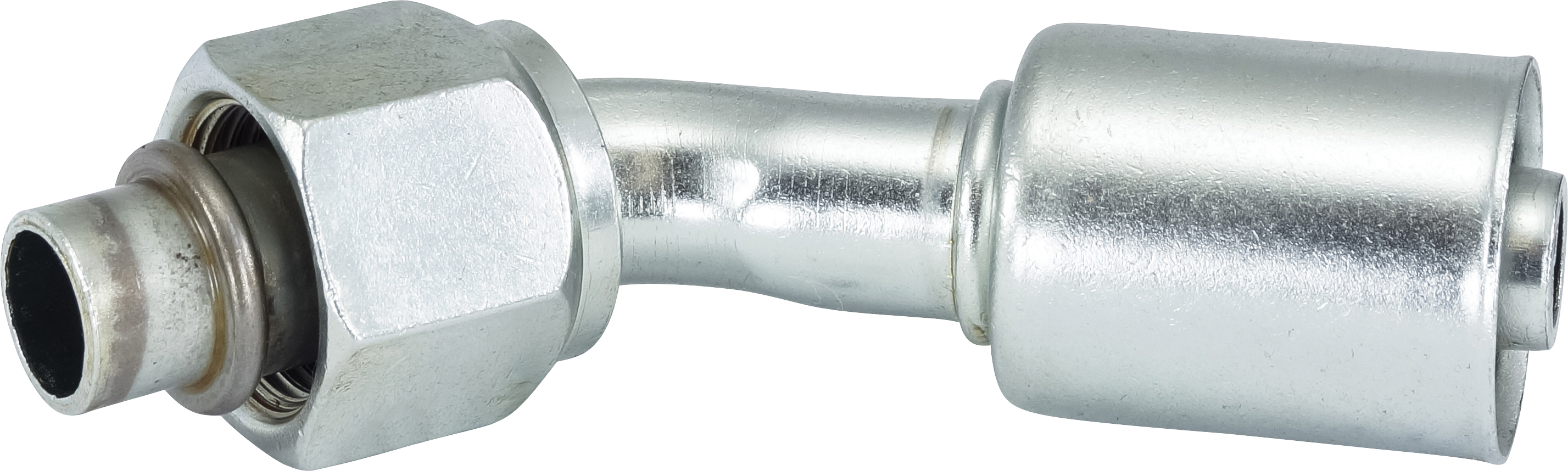 HOSE FITTING, BEADLOCK, FOR, 45 DEG, #10, STEEL, STANDARD