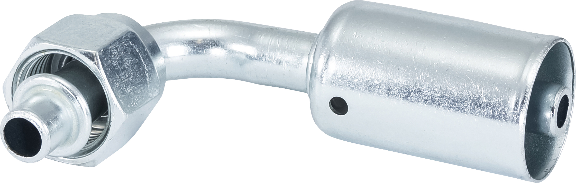 HOSE FITTING, BEADLOCK, FOR, 90 DEG, #6, STEEL, STANDARD