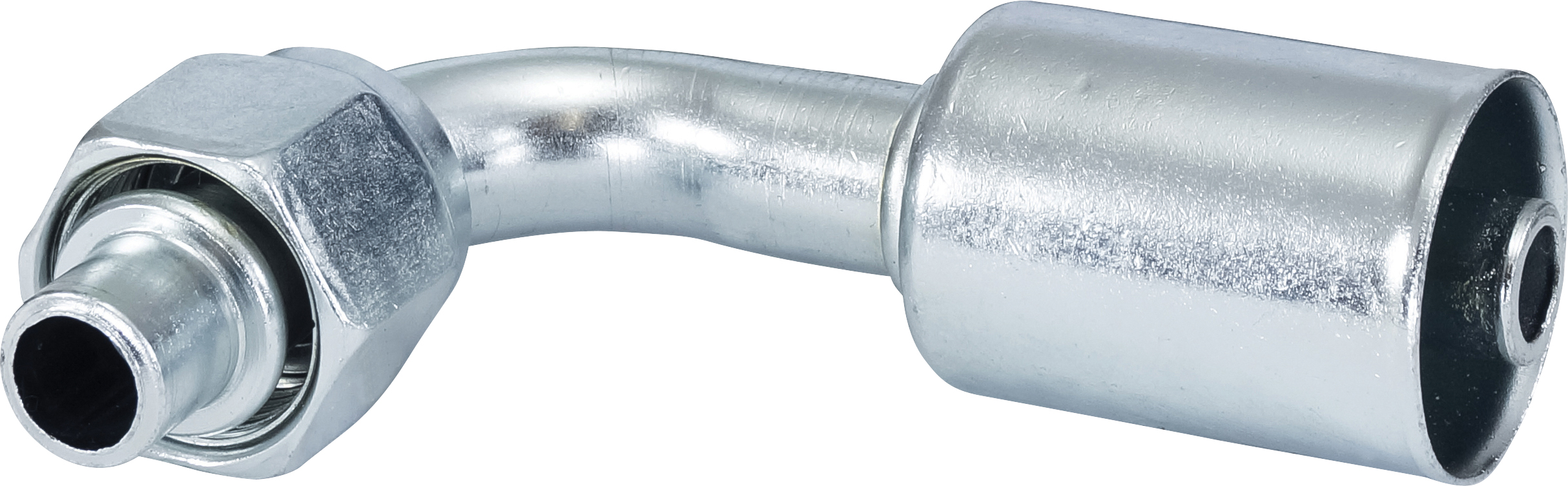 HOSE FITTING, BEADLOCK, FOR, 90 DEG, #8, STEEL, STANDARD