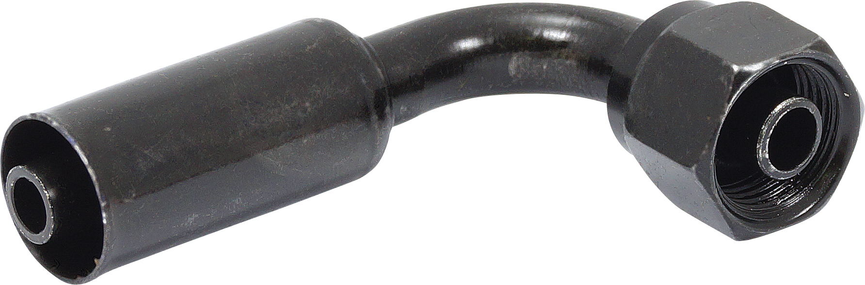 HOSE FITTING, BEADLOCK, FOR, 90 DEG, #6, STEEL, REDUCED
