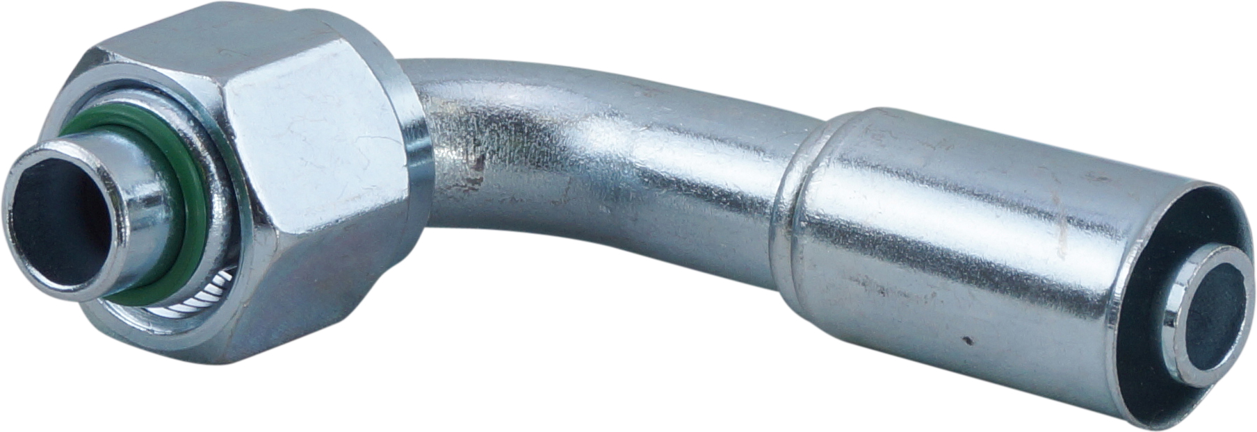 HOSE FITTING, BEADLOCK, FOR, 90 DEG, #10, STEEL, REDUCED