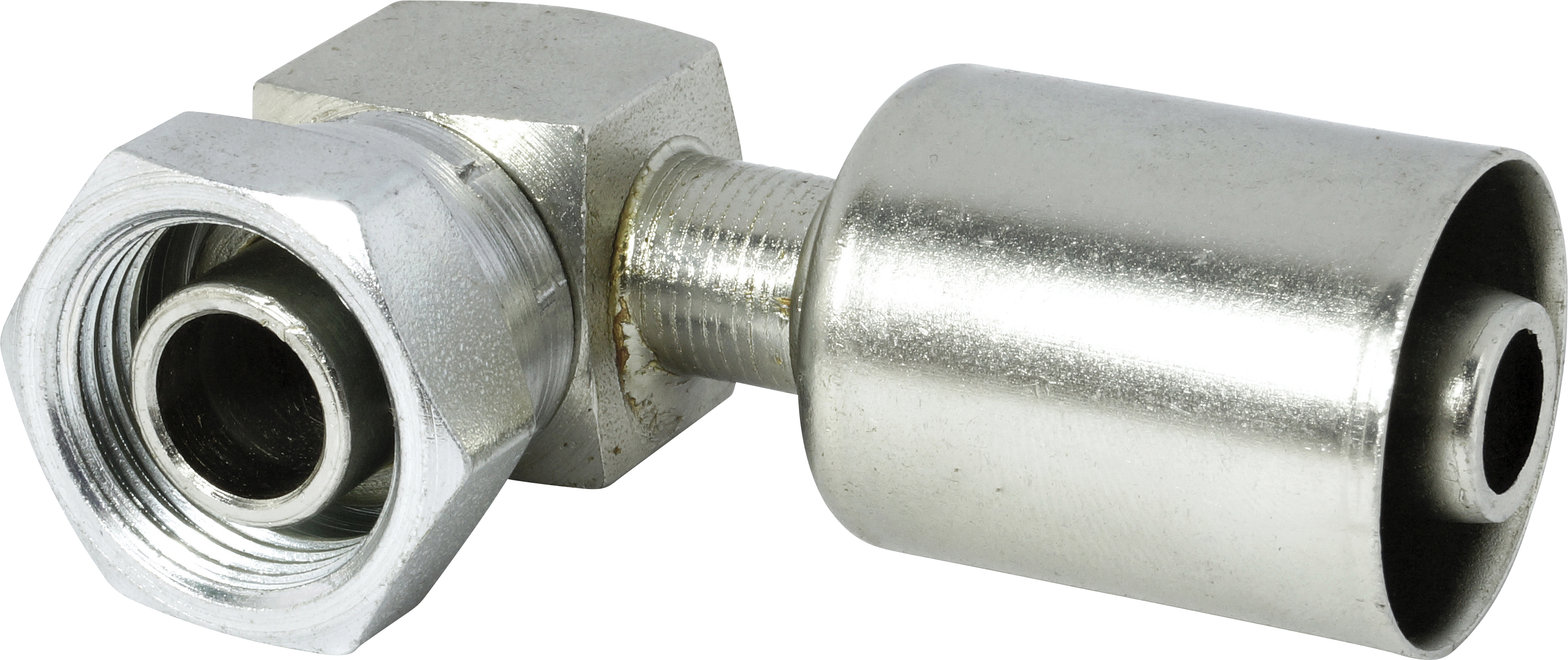 HOSE FITTING, BEADLOCK, FOR, 90 DEG, #10, STEEL, STANDARD, SHORT-DROP