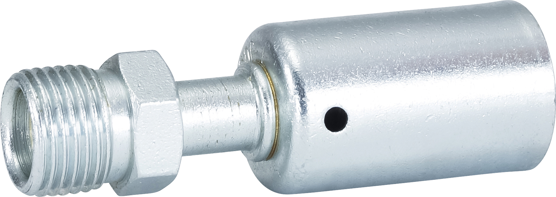 HOSE FITTING, BEADLOCK, MIO, STR, #6, STEEL, STANDARD