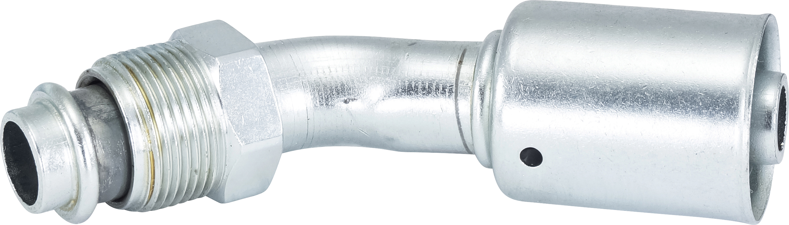 HOSE FITTING, BEADLOCK, MOR, 45 DEG, #10, STEEL, STANDARD