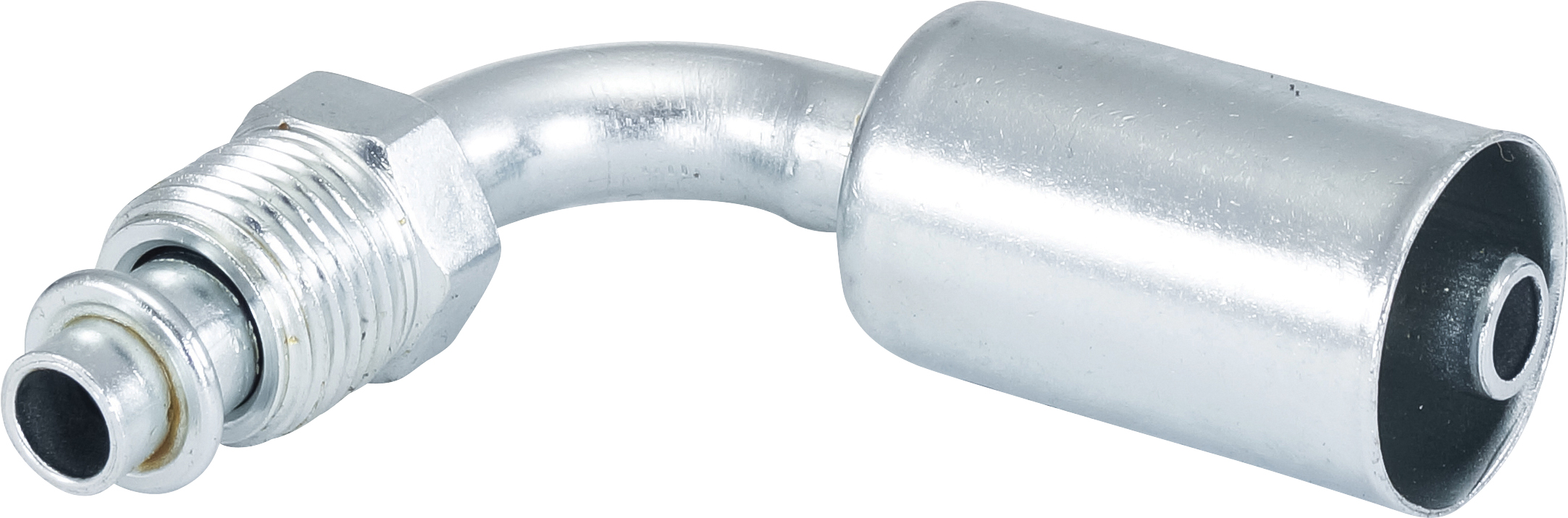 HOSE FITTING, BEADLOCK, MOR, 90 DEG, #6, STEEL, STANDARD