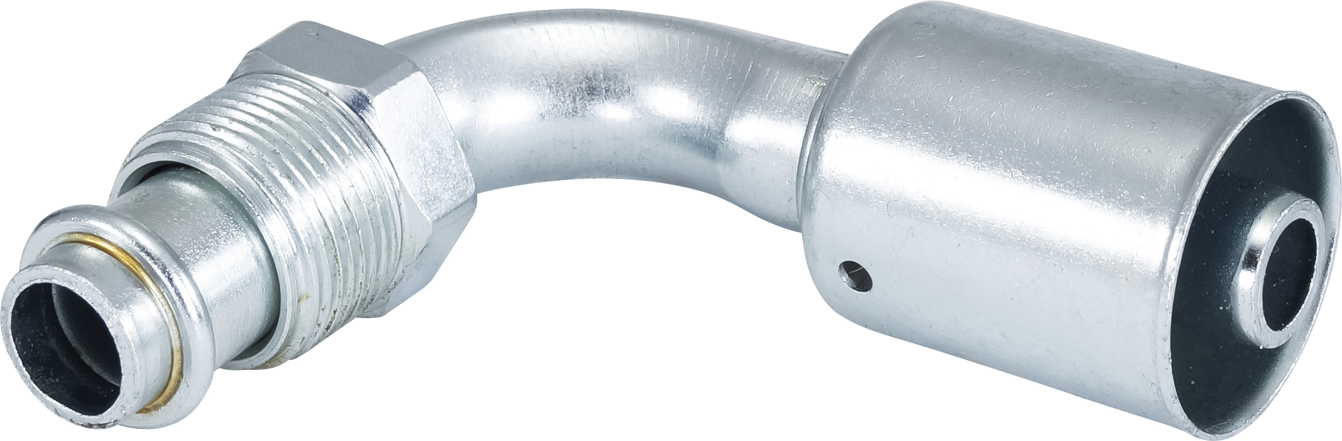 HOSE FITTING, BEADLOCK, MOR, 90 DEG, #10, STEEL, STANDARD