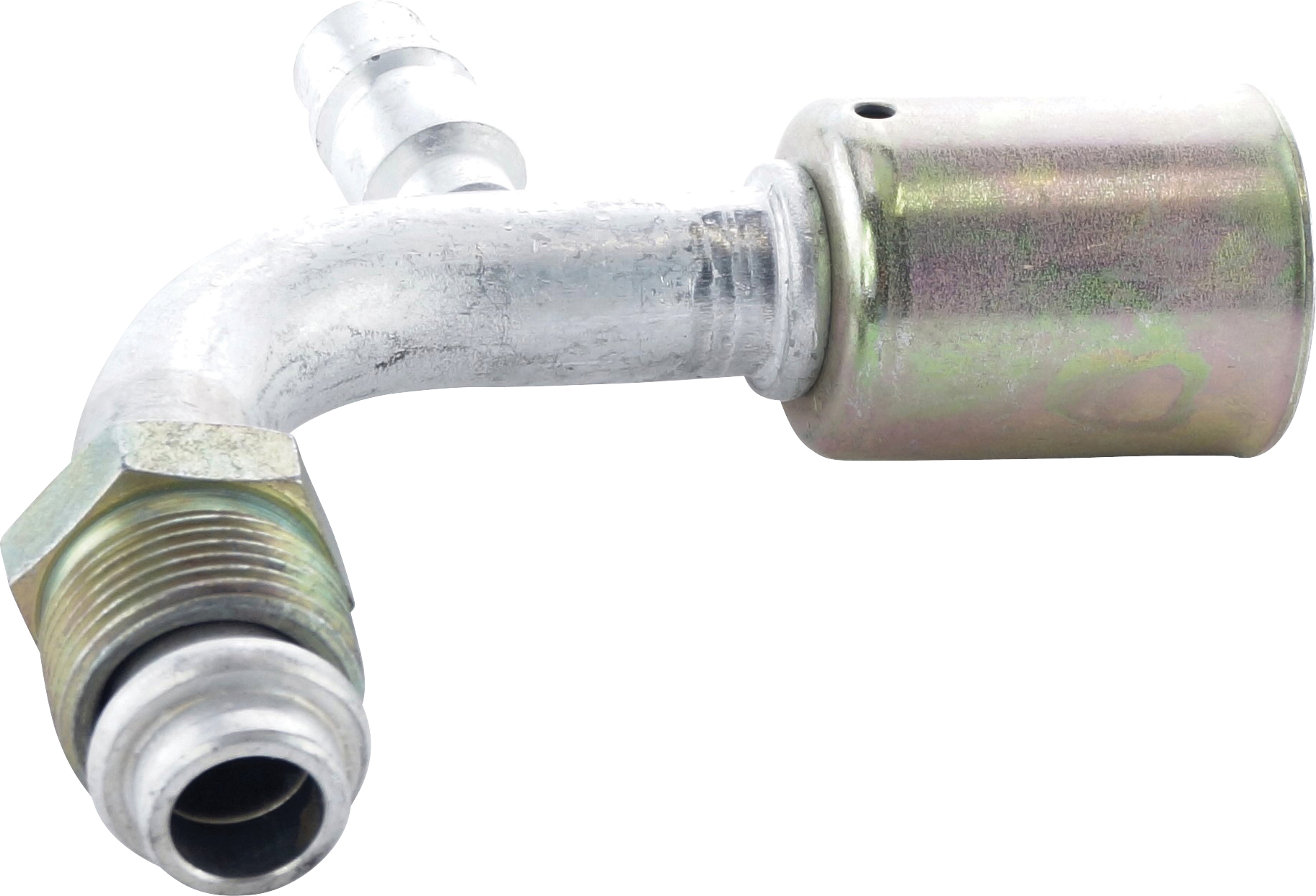 HOSE FITTING, BEADLOCK, MOR, 90 DEG, #10, STEEL, STANDARD