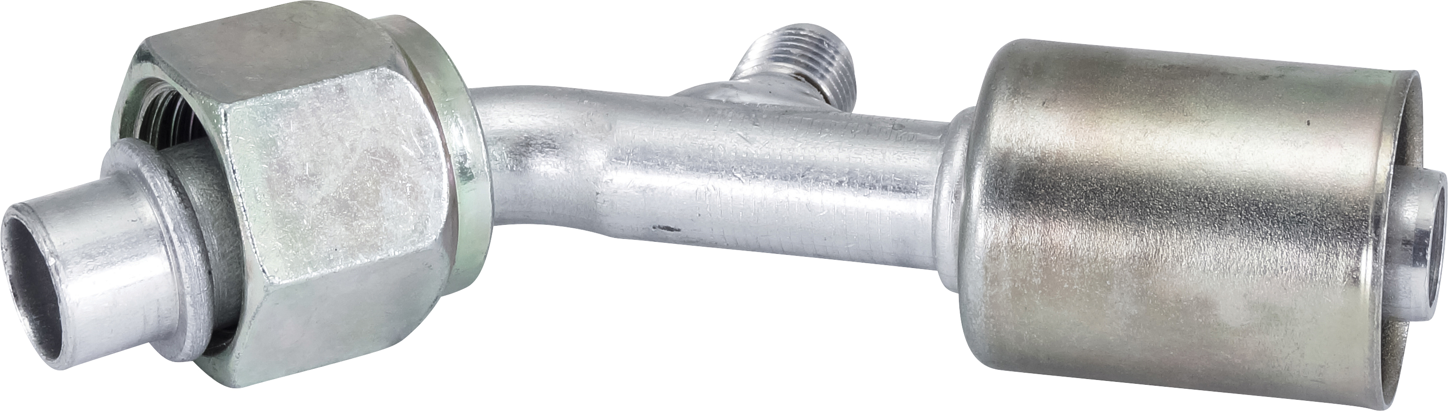 HOSE FITTING, BEADLOCK, FOR, 45 DEG, #10, ALUMINIUM, STANDARD, R12 ACCESS