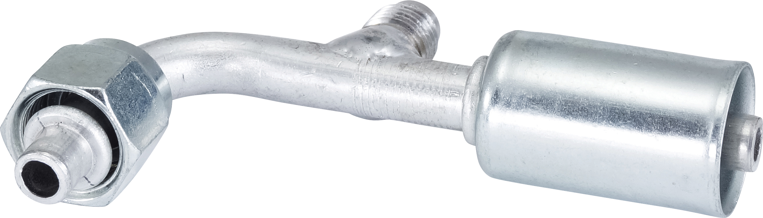 HOSE FITTING, BEADLOCK, FOR, 90 DEG, #6, ALUMINIUM, STANDARD, R12 ACCESS