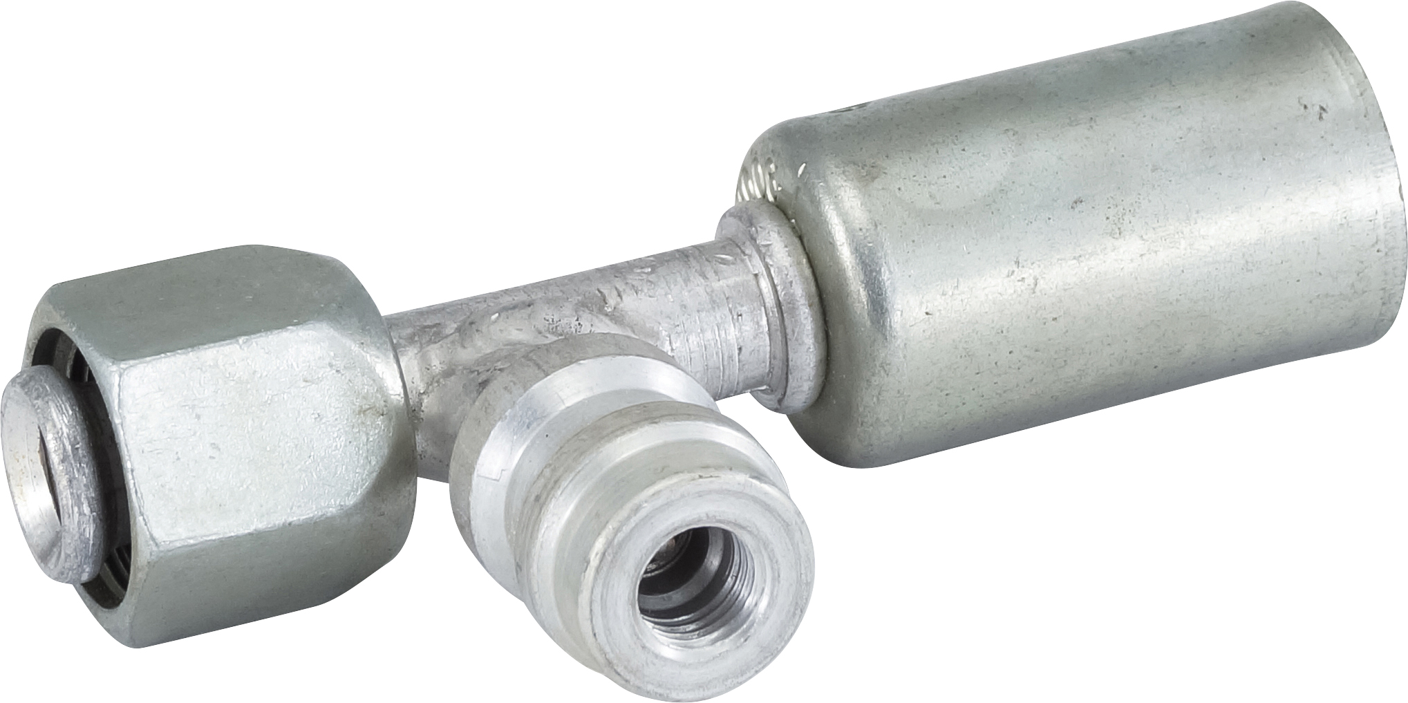 HOSE FITTING, BEADLOCK, FF, STR, #6, ALUMINIUM, STANDARD, R134A ACCESS