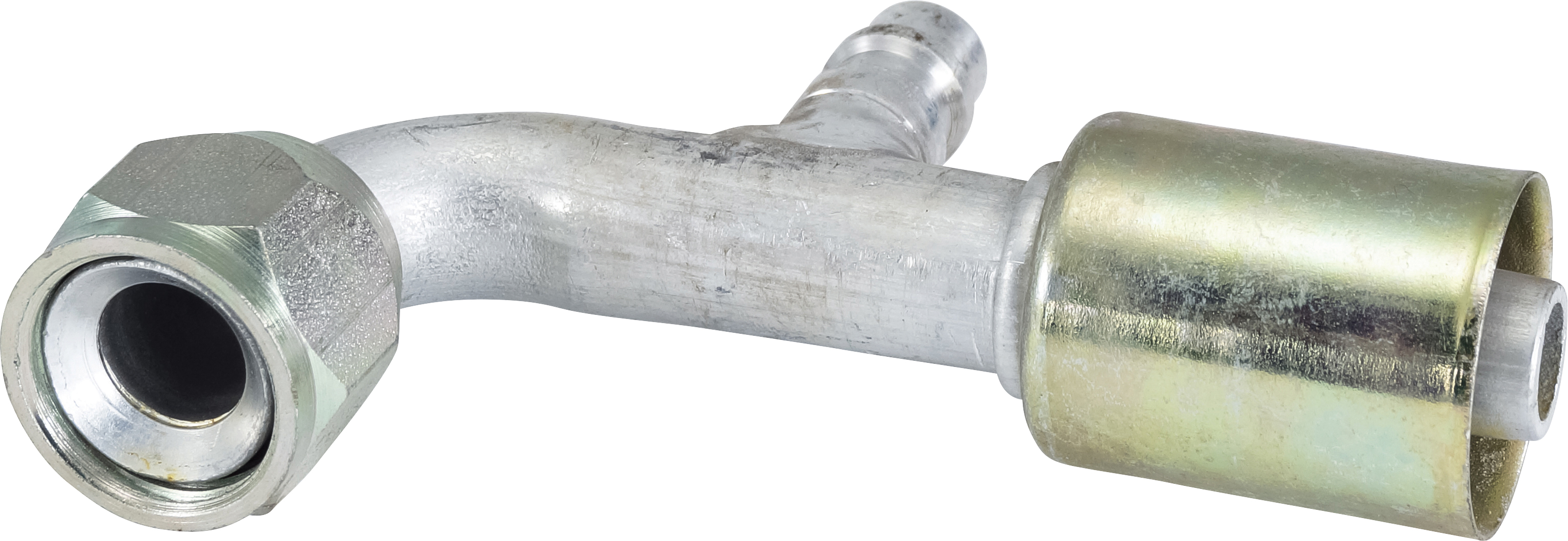 HOSE FITTING, BEADLOCK, FF, 90 DEG, #10, ALUMINIUM, STANDARD, R134A ACCESS