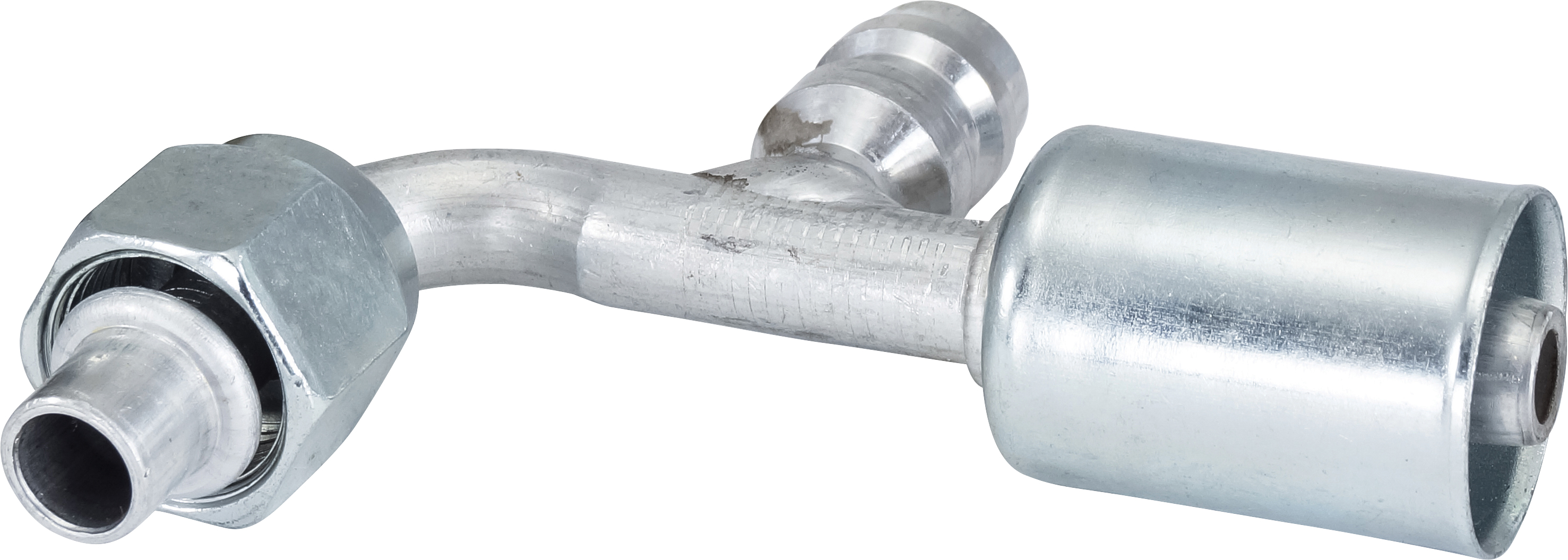 HOSE FITTING, BEADLOCK, FOR, 90 DEG, #8, ALUMINIUM, STANDARD, R134A ACCESS