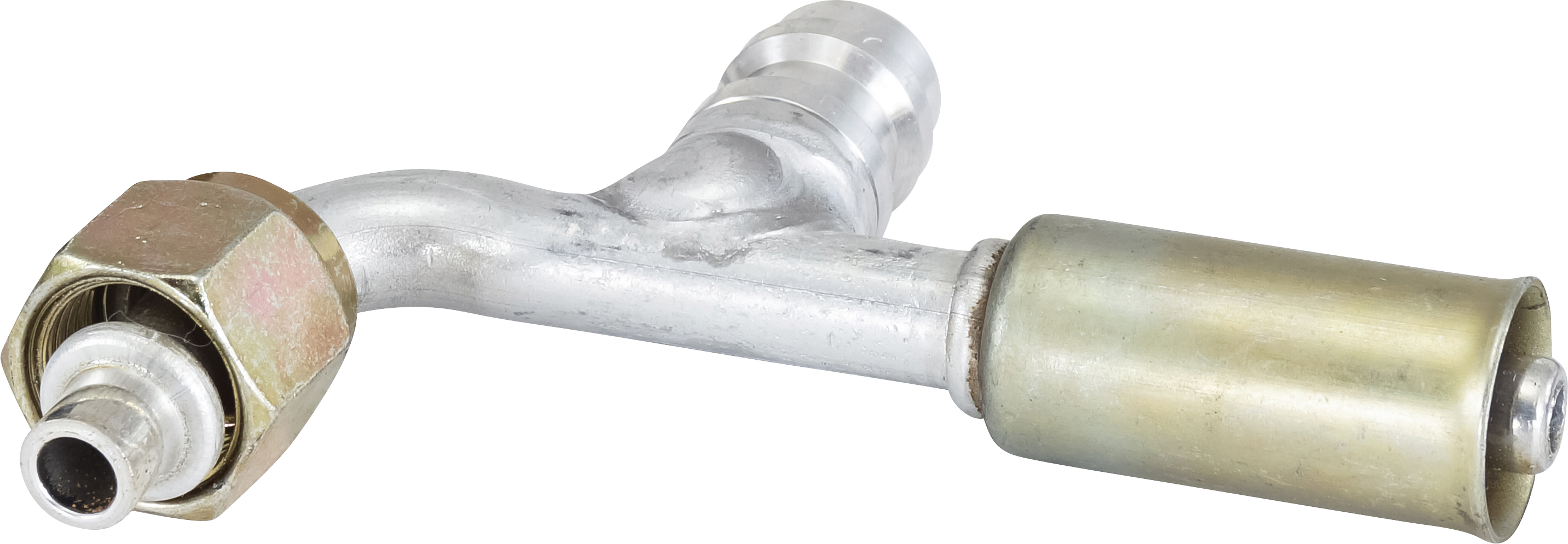 HOSE FITTING, BEADLOCK, FOR, 90 DEG, #6, ALUMINIUM, REDUCED, R134A ACCESS