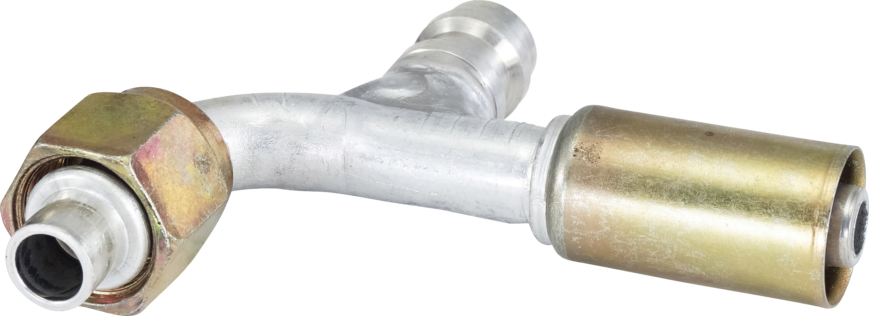 HOSE FITTING, BEADLOCK, FOR, 90 DEG, #8, ALUMINIUM, REDUCED, R134A ACCESS