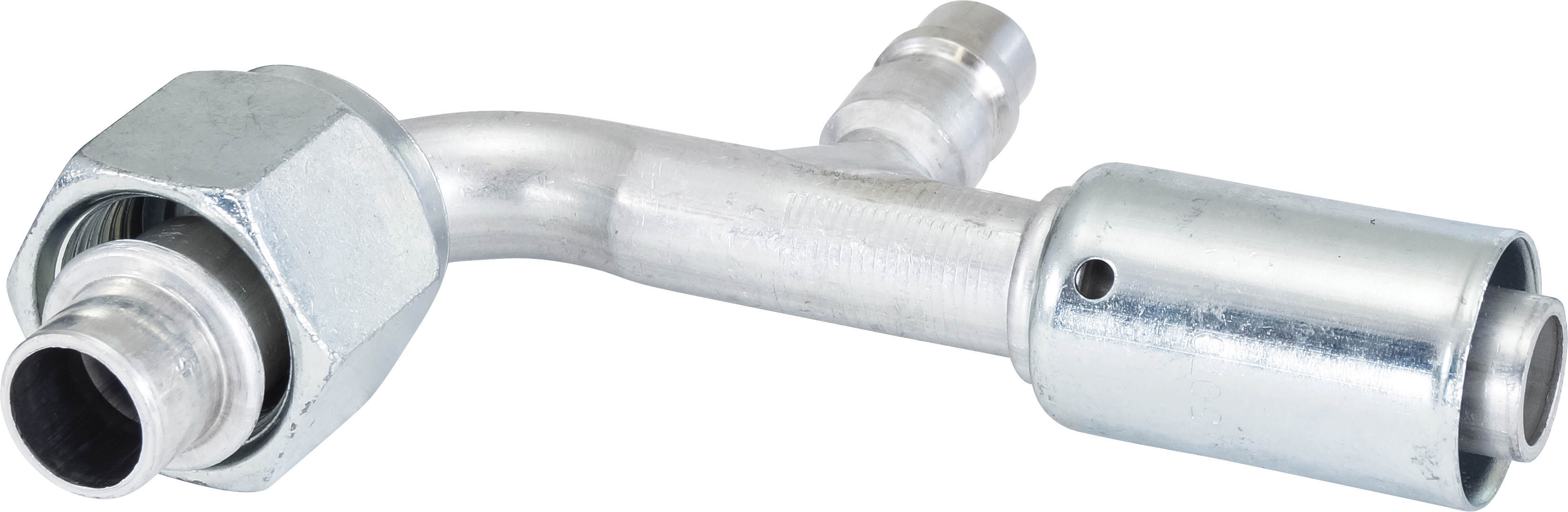 HOSE FITTING, BEADLOCK, FOR, 90 DEG, #10, ALUMINIUM, REDUCED, R134A ACCESS