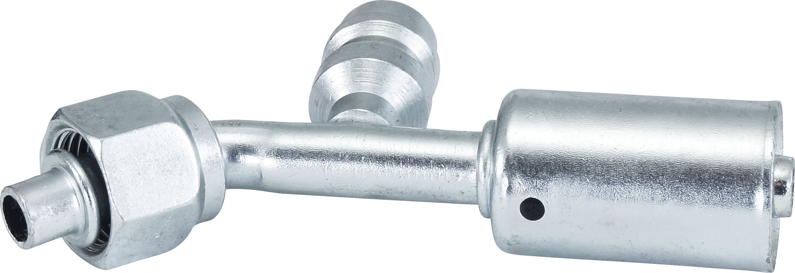 HOSE FITTING, BEADLOCK, FOR, 45 DEG, #6, STEEL, STANDARD, R134A ACCESS
