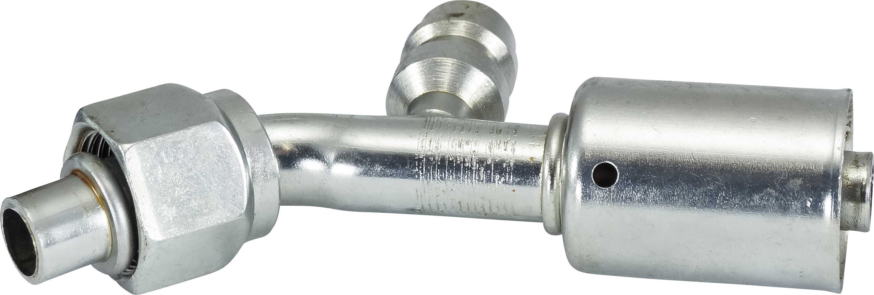 HOSE FITTING, BEADLOCK, FOR, 45 DEG, #8, STEEL, STANDARD, R134A ACCESS