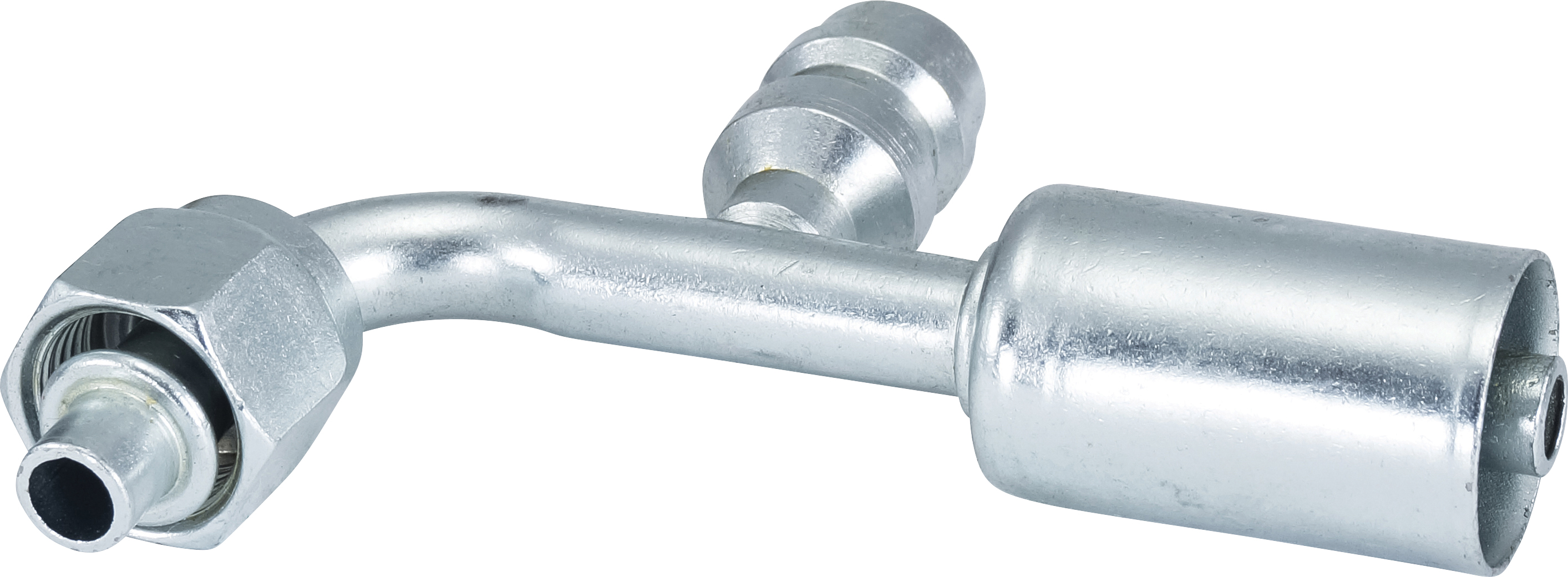 HOSE FITTING, BEADLOCK, FOR, 90 DEG, #6, STEEL, STANDARD, R134A ACCESS