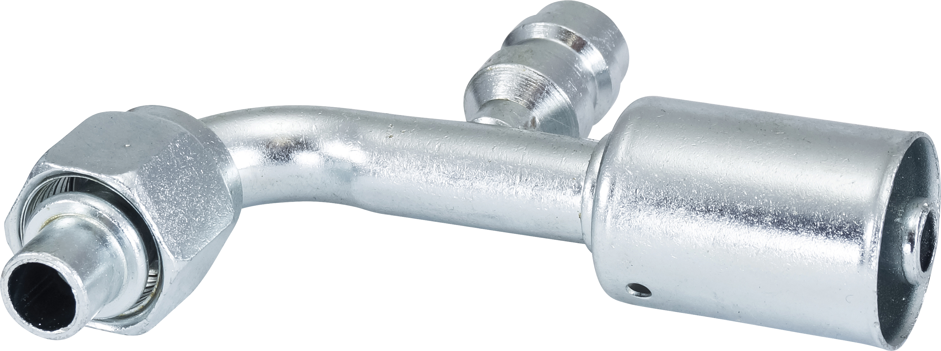 HOSE FITTING, BEADLOCK, FOR, 90 DEG, #8, STEEL, STANDARD, R134A ACCESS