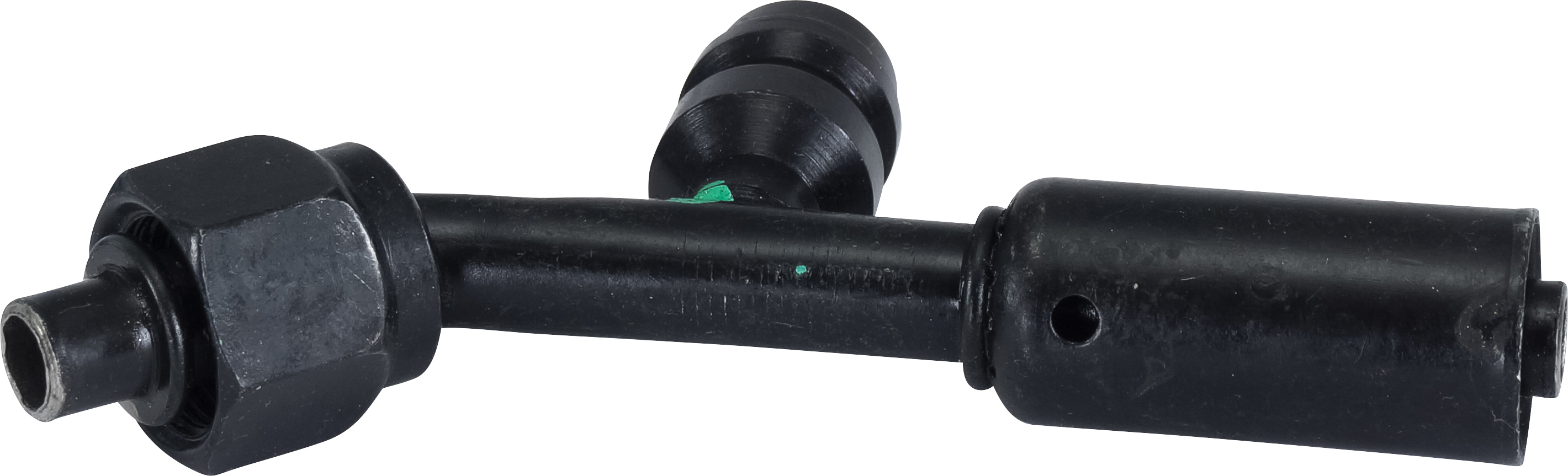 HOSE FITTING, BEADLOCK, FOR, 45 DEG, #6, STEEL, REDUCED, R134A ACCESS