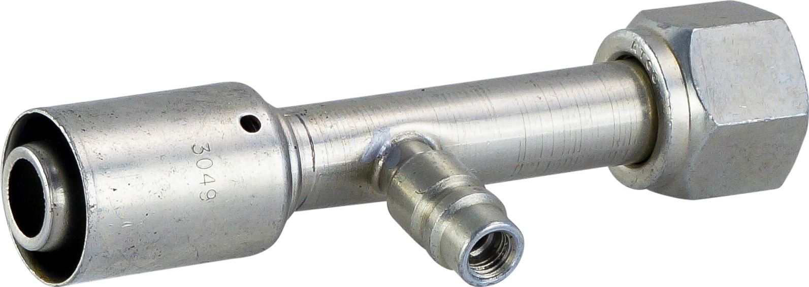 HOSE FITTING, BEADLOCK, FOR, STR, #10, #12, STEEL, REDUCED, R134A ACCESS, STEP-UP