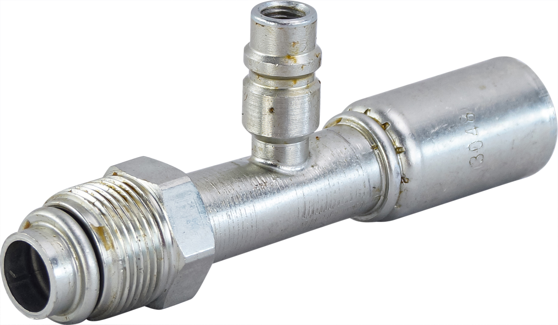 HOSE FITTING, BEADLOCK, MOR, STR, #10, STEEL, REDUCED, R134A ACCESS