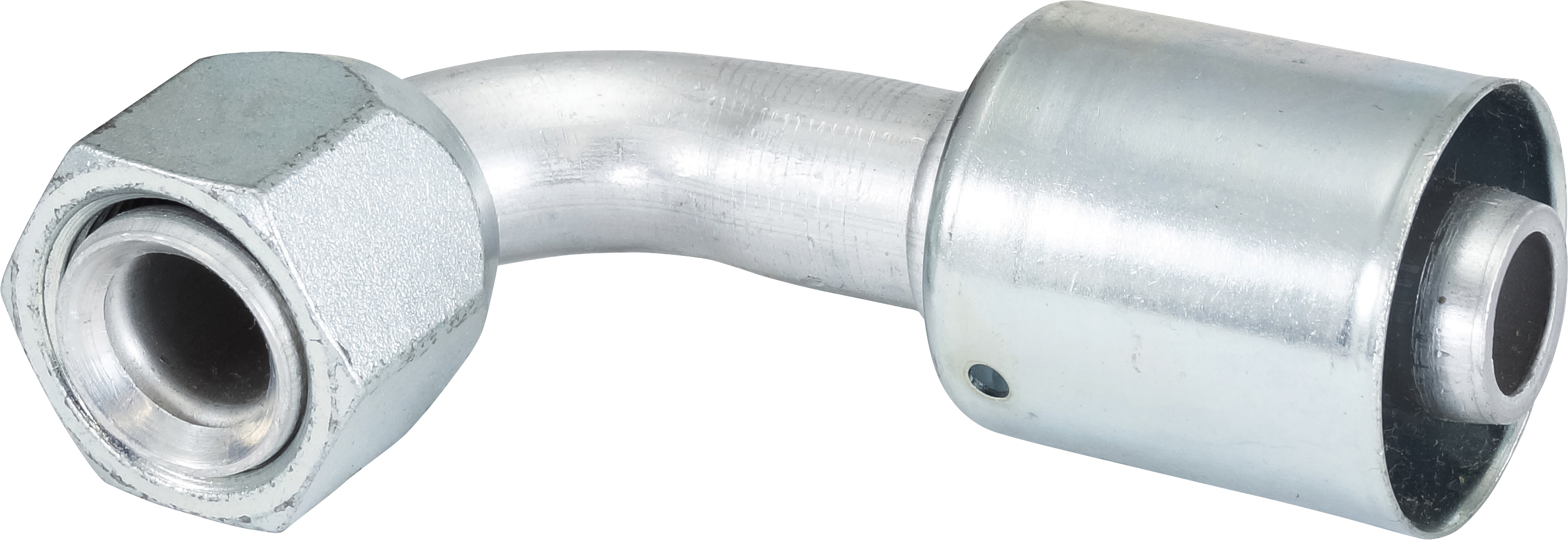 HOSE FITTING, BEADLOCK, FF, 90 DEG, #10, #12, ALUMINIUM, STANDARD, STEP-UP