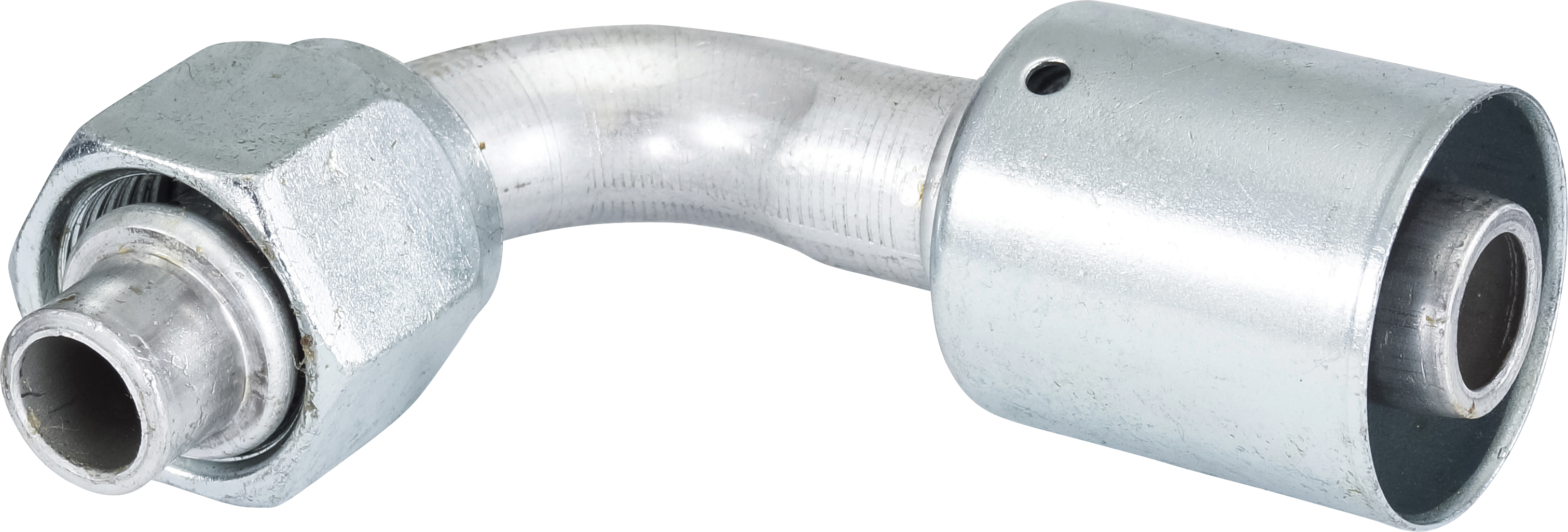 HOSE FITTING, BEADLOCK, FOR, 90 DEG, #10, #12, ALUMINIUM, STANDARD, STEP-UP