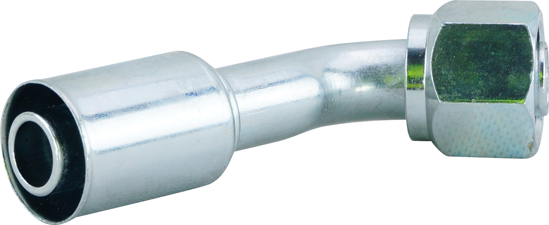 HOSE FITTING, BEADLOCK, FOR, 45 DEG, #10, #12, STEEL, REDUCED, STEP-UP