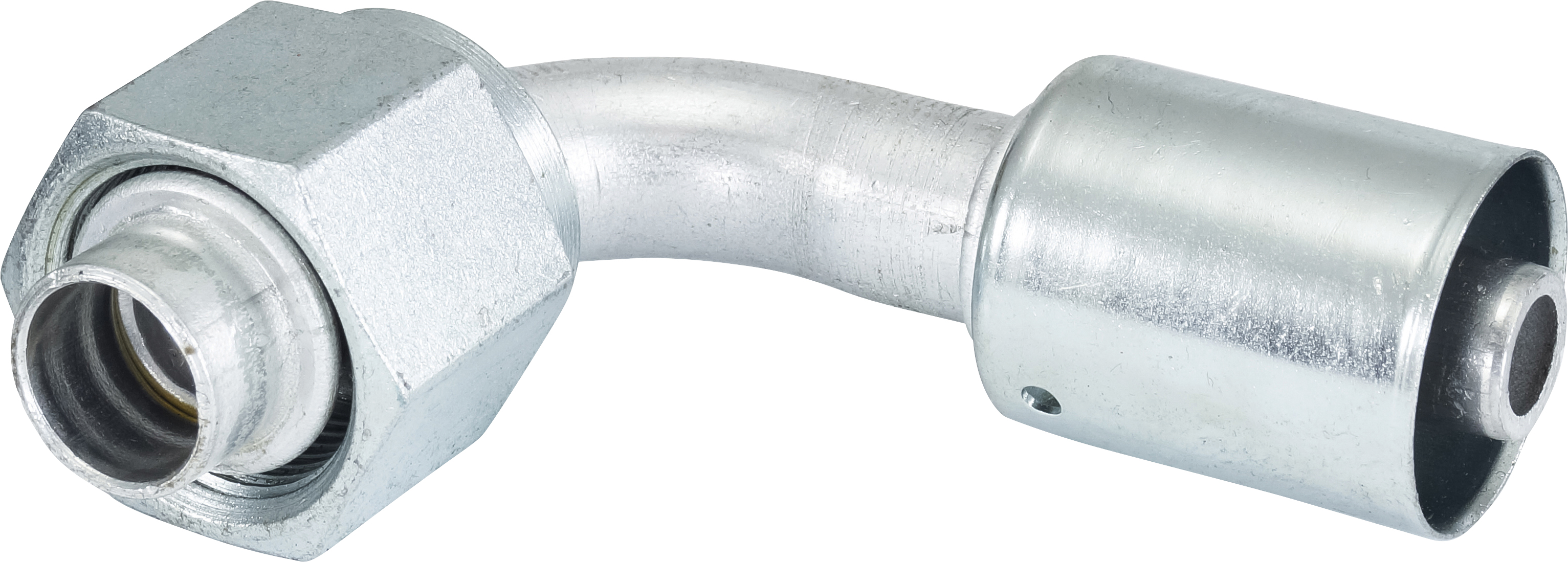 HOSE FITTING, BEADLOCK, FOR, 90 DEG, #12, #10, ALUMINIUM, STANDARD, STEP-DOWN