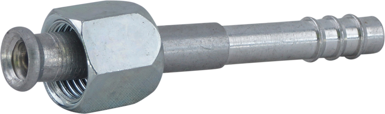 HOSE FITTING, BARB, FF, STR, #6, ALUMINIUM