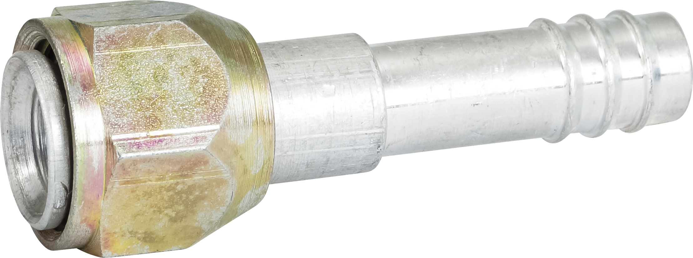 HOSE FITTING, BARB, FF, STR, #10, ALUMINIUM