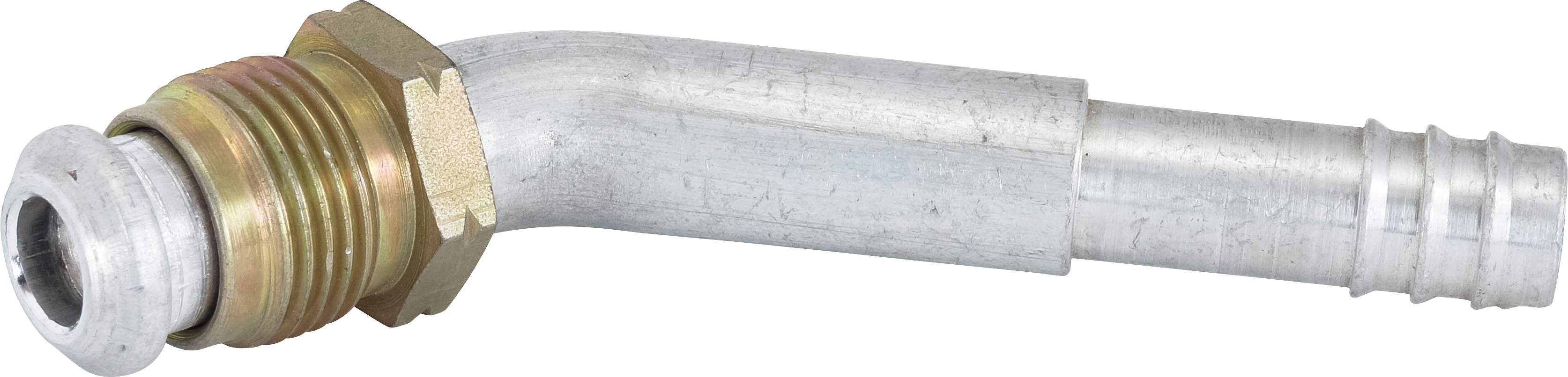 HOSE FITTING, BARB, MF, 45 DEG, #10, ALUMINIUM
