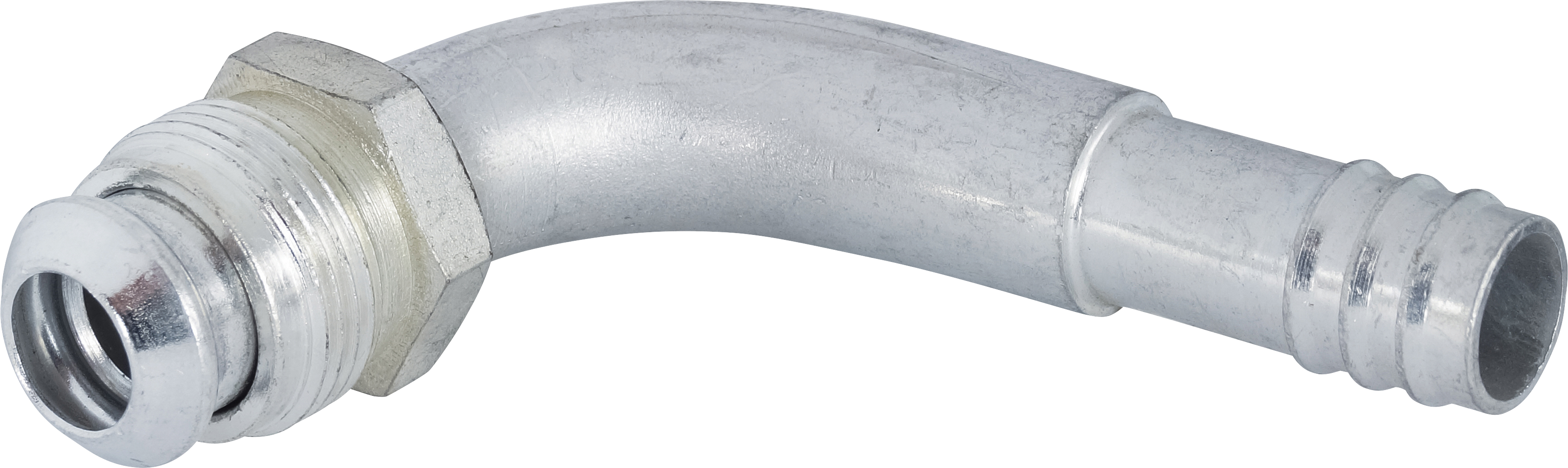 HOSE FITTING, BARB, MF, 90 DEG, #12, ALUMINIUM