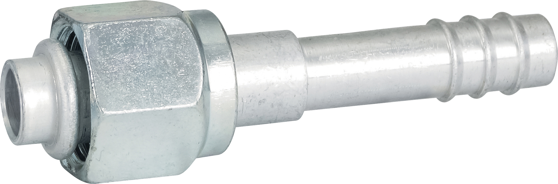 HOSE FITTING, BARB, FOR, STR, #8, ALUMINIUM